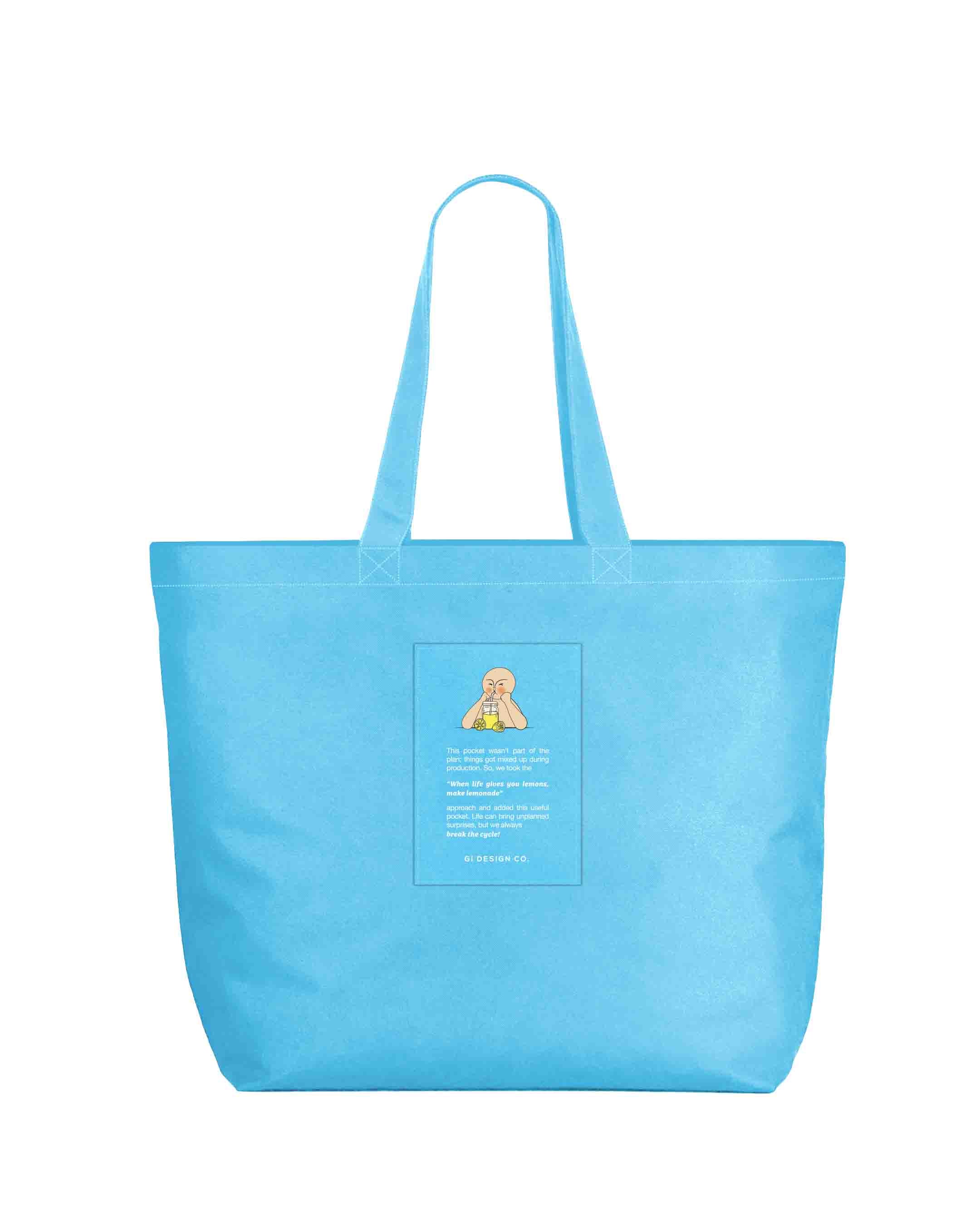 Yota XXL Tote Bag - Bebe Mavi (Sıfır atık)