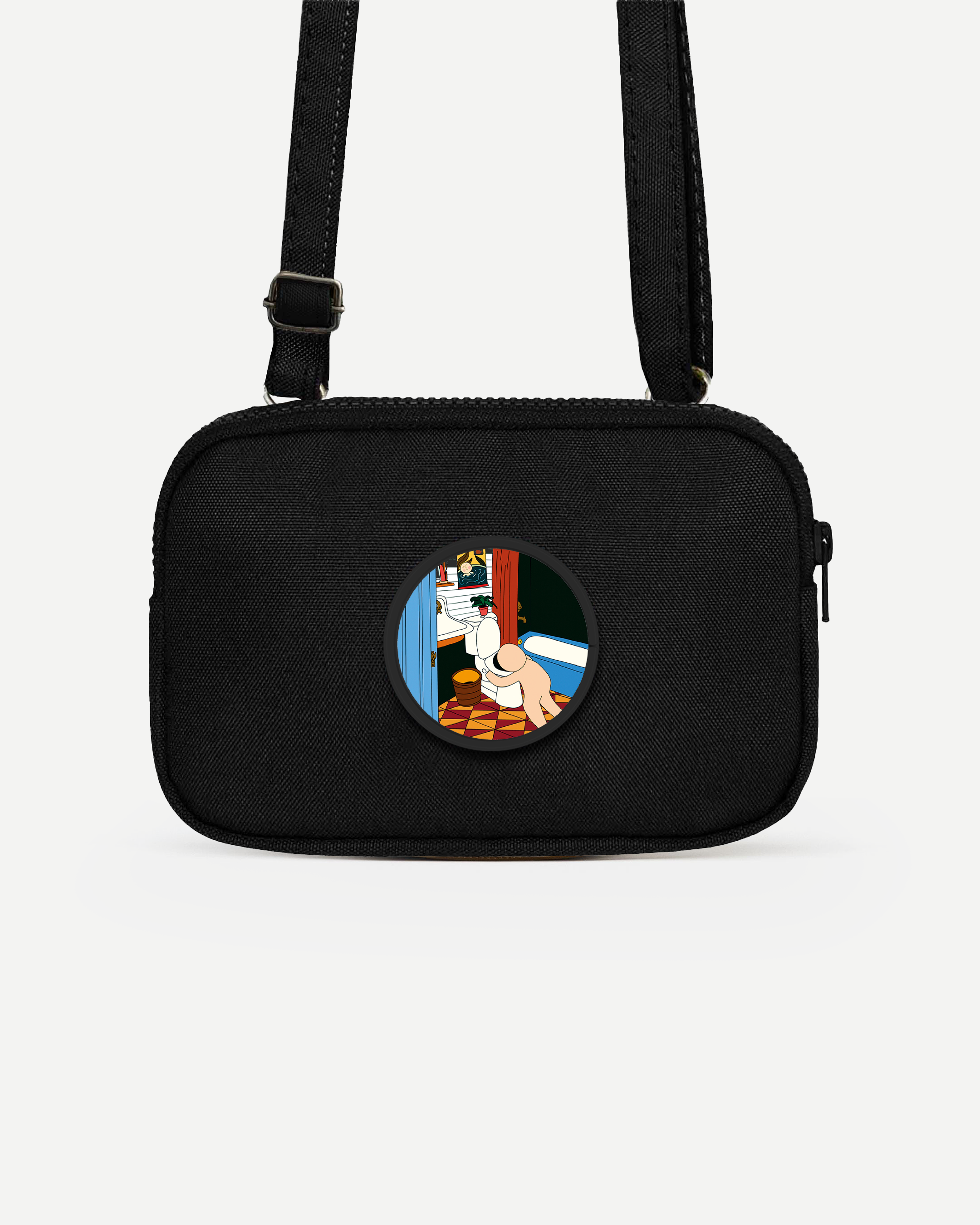 Yatay Tugi Telefon Çantası - Siyah