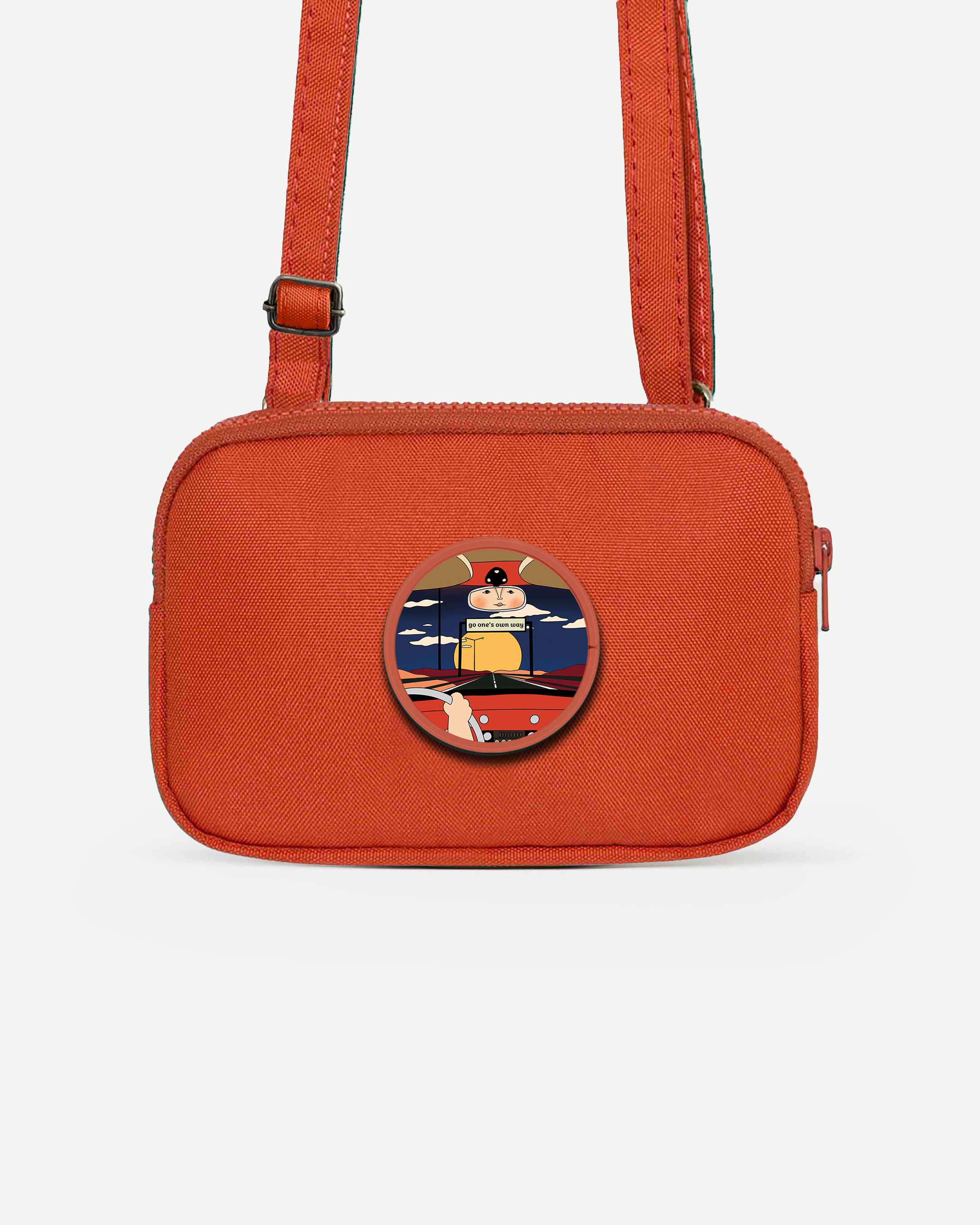 Yatay Tugi Telefon Çantası - Turuncu